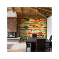 paris prix - papier peint couverts en vert & orange 309 x 400 cm