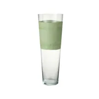 vase delph verre transparent/vert extralarge