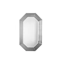 miroir décoratif hexagone bekota 60x100cm verre trempé argent