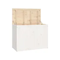 vidaxl boîte à linge blanc 88,5x44x66 cm bois massif de pin