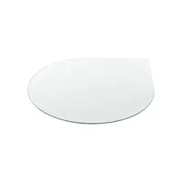 plateau de table glasgow en verre esg ø 90 cm ovale transparent [neu.haus]