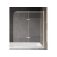 paroi baignoire austin 100 x 140 cm badplaats - l'or - verre transparent