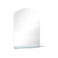 vidaxl miroir mural avec étagère 50x70 cm verre trempé 249432