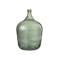 paris prix - vase design en verre carafe 56cm vert