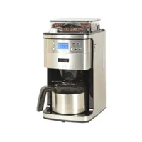 kitchen chef - cafetière programmable isotherme avec broyeur 12 tasses 1000w inox  kcp4266 - kcp4266