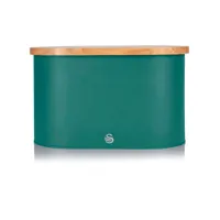 nordic boîte à pain planche à découper en bambou couvercle bread bin moderne, swan, nordic, , vert