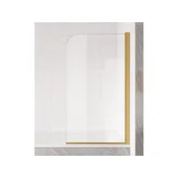 paroi baignoire torino 60 x 140 cm badplaats - l'or - verre transparent
