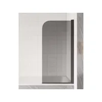 paroi baignoire torino 60 x 140 cm badplaats - noir - verre noir