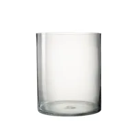 vase cylindrique en verre transparent 25x25x30 cm
