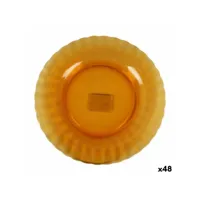assiette plate duralex picardie verre ambre (48 unités)