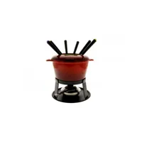 tableandcook - service à fondue 6 fourchettes rouge  hhf0255 -