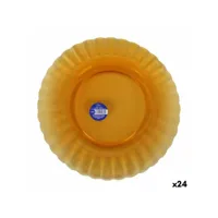 assiette plate duralex picardie verre ambre (24 unités)