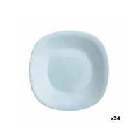 assiette creuse luminarc carine paradise bleu verre 21 cm (24 unités)
