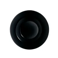 assiette plate noire 29cm friend's time - luminarc - verre opale extra résistant