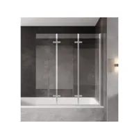 paroi baignoire peru 120 x 140 cm badplaats - chrome - verre transparent