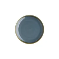 assiette plate ronde couleur océan 230 mm - lot de 6 -  - porcelaine