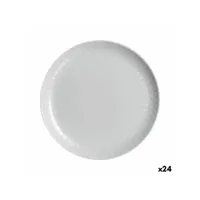 assiette plate luminarc pampille granit gris verre 25 cm (24 unités)