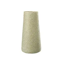 vase mosaique verre vert/blanc large