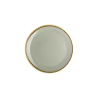 assiette plate ronde couleur mousse 230 mm - lot de 6 -  - porcelaine
