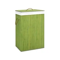 panier à linge bambou vert