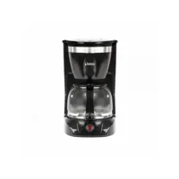 cafetière électrique livoo dod163n - finition noir, capacité de 1.25l - 12 tasses, verseuse en verre avec système anti-gouttes