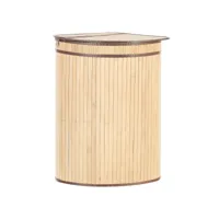 panier en bambou marron clair 60 cm badulla 370460