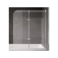 paroi baignoire austin 110 x 140 cm badplaats - chrome - verre transparent