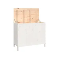 boîte à linge blanc 88,5 x 44 x 76 cm bois massif de pin helloshop26 02_0006188