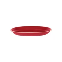 othello rouge crème assiette ovale cm36x25,5h4,5