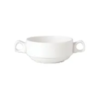 bols à soupe  285ml avec anses empilables steelite simplicity white - lot de 36 - porcelaine