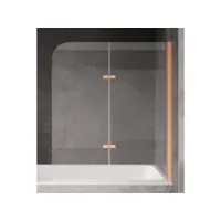paroi baignoire austin 120 x 140 cm badplaats - cuivre - verre transparent