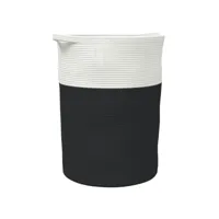 vidaxl panier de rangement noir et blanc ø49x65 cm coton