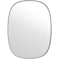 muuto - framed mirror petit, gris / verre clair