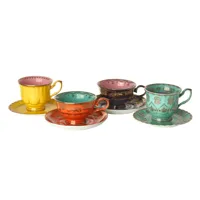 grandpa tasse avec soucoupe set de 4 tasses multicolores/4 tasses et soucoupes/lavage à la main
