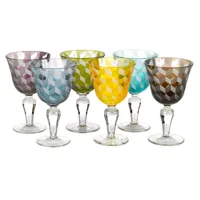 pols potten - blocks verre à vin, multicolore (set de 6)