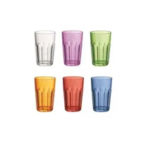 verrerie guzzini set de 6 verres multicolores 42 cl happy hour