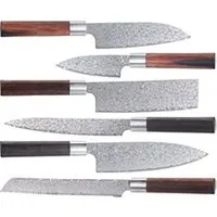 couteau tokio kitchenware ensemble de 6 couteaux en acier damas