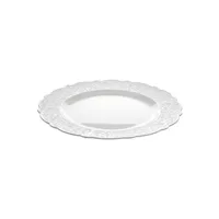 vaisselle alessi assiette de service en porcelaine avec décoration en relief, blanc