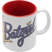 vaisselle sd toys - mug avec design batgirl baseball, céramique, blanc et rouge, 10 x 14 x 12 cm