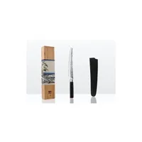 couteau kotai couteau à pain avec saya et boîte en bambou - lame 20 cm - - acier331