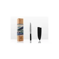 couteau kotai santoku avec saya et boîte en bambou - lame 18 cm - - acier310