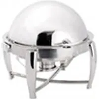 chauffe plat & assiette atosa chafing dish rond couvercle rabattable 180° - - -