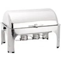 chauffe plat & assiette atosa chafing dish gn 1/1 avec couvercle rabattable 180° - - -