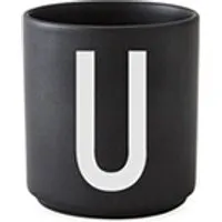 tasse et mugs design letters - tasse noire design letters - noir - u