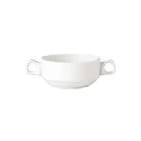 bols materiel ch pro bols à soupe 285ml avec anses empilables steelite simplicity white - x 36 - porcelaine28,5 cl