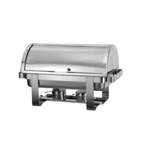 chauffe plat & assiette atosa chafing dish gn1/1 avec couvercle rabattable 90°