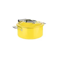 chauffe plat & assiette aps chafing dish jaune 305mm - - - inox 395x345x175mm