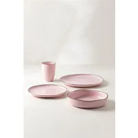 vaisselle sklum vaisselle en porcelaine 16 pièces bremen dahlia rose cm
