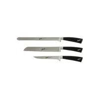couteau berkel jeu de 3 couteaux à jambon elegance noir