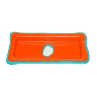 plateau rectangulaire en résine try-tray orange par gaetano pesce pour fish design
